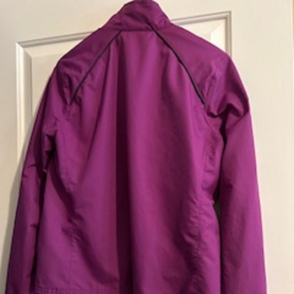 Women Reebok Jacket (Purple, Gray Trim) Size Medium Zipper Enclosure Active Wear - Picture 3 of 4